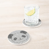 パンダベア顔オンウェーブパターン コースター (側面)