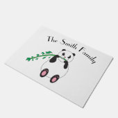 パンダベア食べーの竹のパーソナライズ ドアマット (アングル)