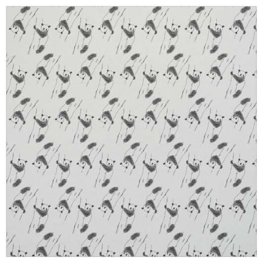 パンダベア スケッチ パターン ファブリック (見本)