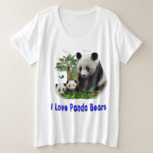 パンダベア プラスサイズTシャツ
