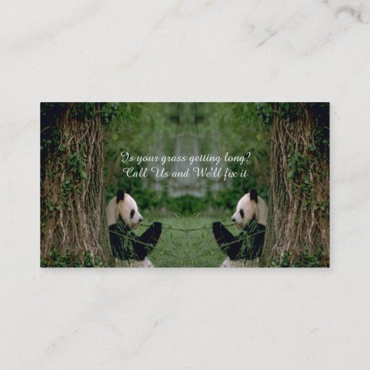 パンダベア 名刺 (裏面)