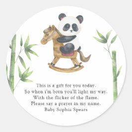 パンダベア – 祈りの言葉キャンドルラベル ラウンドシール