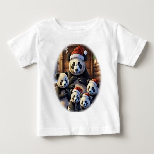 パンダベアTシャツ ベビーTシャツ (正面)