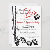 パンダベイビーシャワー 招待状 (正面)