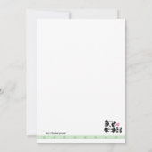 パンダベビーシャワーグリーン&クリーム 招待状 (裏面)