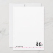 パンダベビーシャワーピンク 招待状 (裏面)