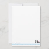 パンダベビーシャワー-青 招待状 (裏面)