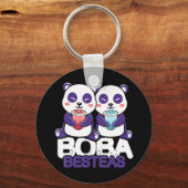 パンダボバブルティーアニメかわいい寧子ガールズ キーホルダー (正面)