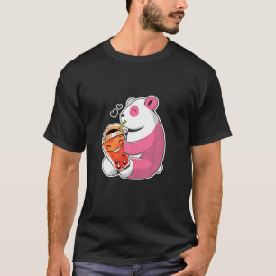 パンダボバ茶バブルティーアニメかわいい恋人ねこ Tシャツ