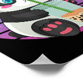 パンダボバ茶バブルティーアニメかわいい猫 ポスター (角)