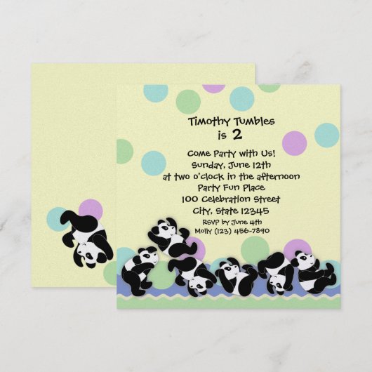 パンダマニア 招待状 (正面/裏面)
