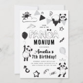 パンダモニアムキッズバースデーパーティーを開催 招待状 (正面)