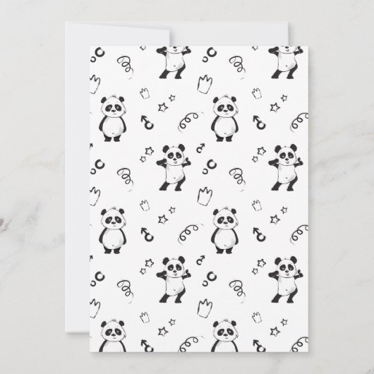 パンダモニウム子供の誕生日パーティー 招待状 (裏面)