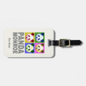 パンダモンローベアアーポップ・アートのトポートレート ラゲッジタグ (正面横)