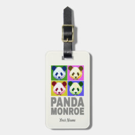 パンダモンローベアアーポップ・アートのトポートレート ラゲッジタグ