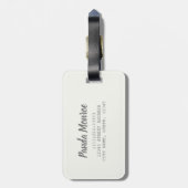 パンダモンローベアアーポップ・アートのトポートレート ラゲッジタグ (裏面縦)