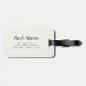 パンダモンローベアアーポップ・アートのトポートレート ラゲッジタグ (裏面横)