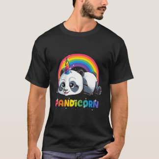 パンダユニコーンパニコーンレインボーパンドラ(PANDA)野球 Tシャツ