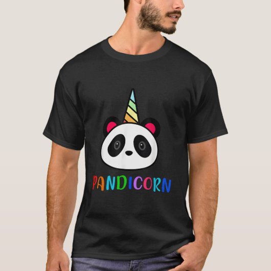 パンダユニコーンパンディコーン Tシャツ (正面)