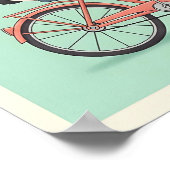 パンダライディング自転車子供部屋アート ポスター (角)