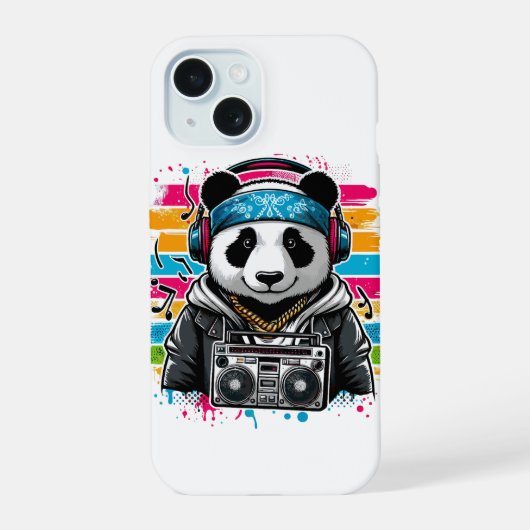 パンダラッパー iPhone 15ケース (裏面)