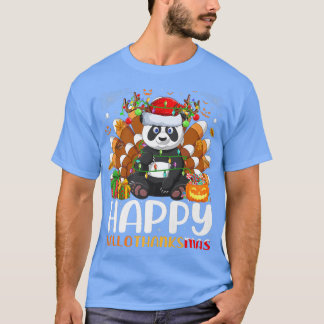 パンダラバーハロウィーンクリスマスハッピーハロサンクスサマーカス Tシャツ
