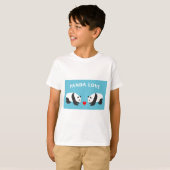 パンダラブ(青) Tシャツ (正面フル)