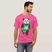 パンダランナー ランニング スポーツ レトロ Tシャツ (正面フル)