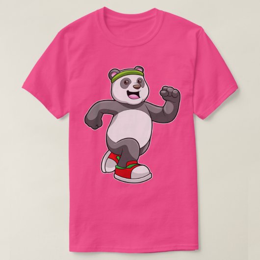 パンダランニングの頭で Tシャツ (デザイン正面)
