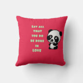 パンダラヴ感動的引用文 クッション (裏面)