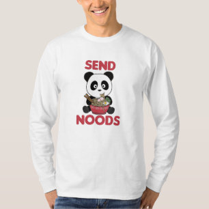 パンダラーメンかわいいかわいい麺パンダ Tシャツ