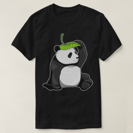 パンダリーフハット Tシャツ (デザイン正面)