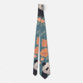 パンダレトロカラフルパタパーソナライズされたーン ネクタイ (裏面)