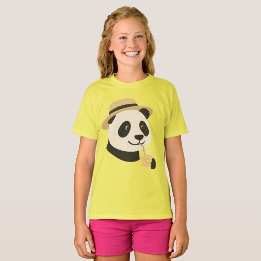 パンダレモンドリンクTシャツ Tシャツ (正面フル)