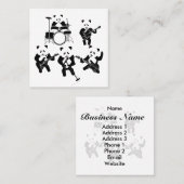 パンダロックバンド スクエア名刺 (正面/裏面)