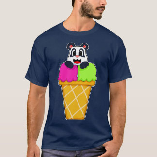 パンダワッフルアイスクリーム Tシャツ