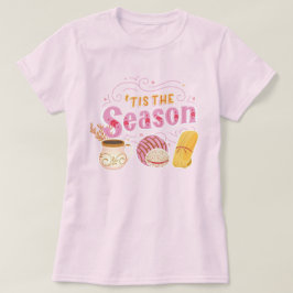 パンダースメキシカンペストリーピンクのクリスマス Tシャツ