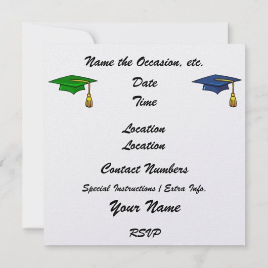 パンダ卒業 – SRF 招待状 (裏面)