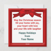 パンダ友人夫婦のクリスマスグリーティング シーズンカード (裏面)