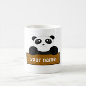パンダ名をカスタマイズする コーヒーマグカップ (中央)