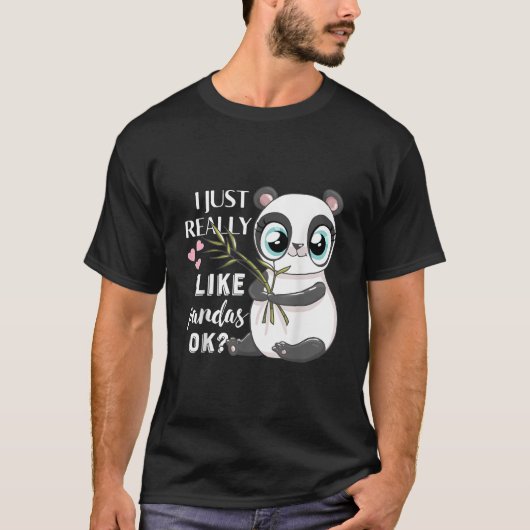 パンダ大好きです Tシャツ (正面)