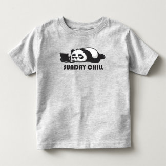 パンダ好きな人向けのくつろぎデザイン トドラーTシャツ