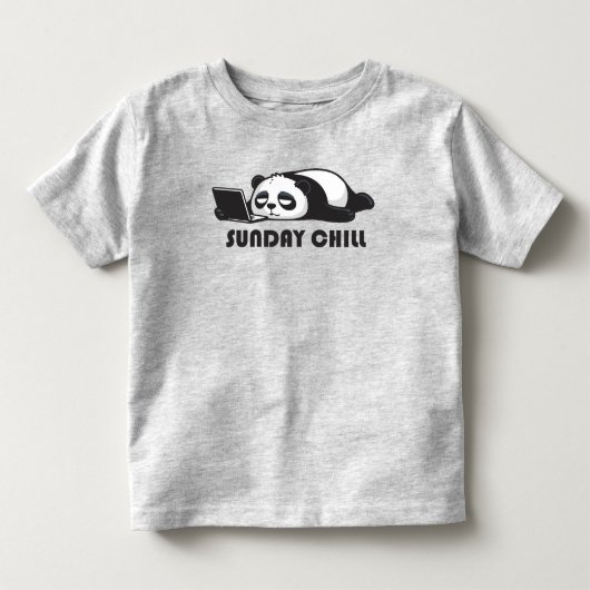 パンダ好きな人向けのくつろぎデザイン トドラーTシャツ (正面)
