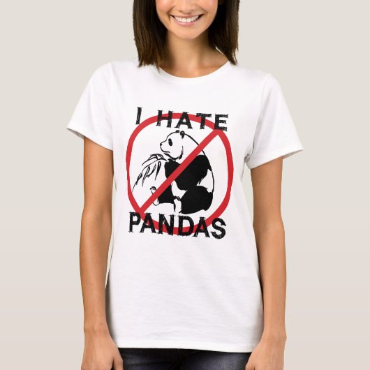 パンダ嫌い Tシャツ (正面)