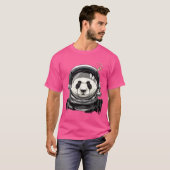 パンダ宇宙飛行士宇宙探査天文愛好家 Tシャツ (正面フル)