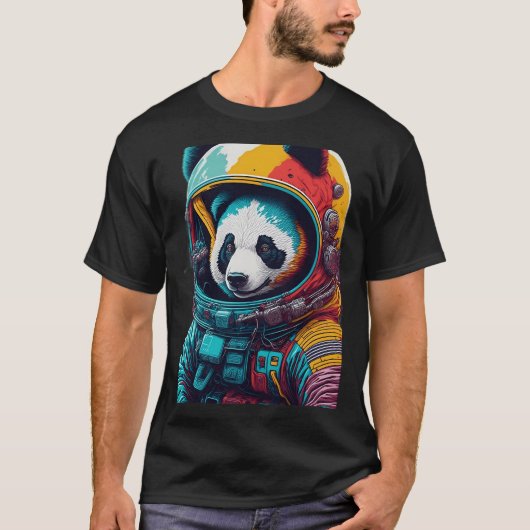 パンダ宇宙飛行士 Tシャツ (正面)