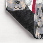 パンダ家族のクリスマスのマウスパッド マウスパッド (コーナー)