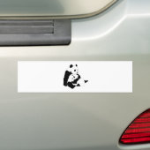パンダ家族 バンパーステッカー (車上)