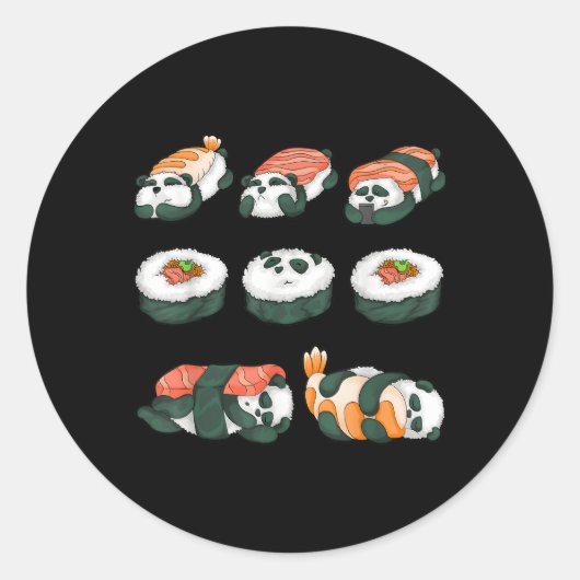 パンダ寿司ハグ動物牧食品 ラウンドシール (正面)