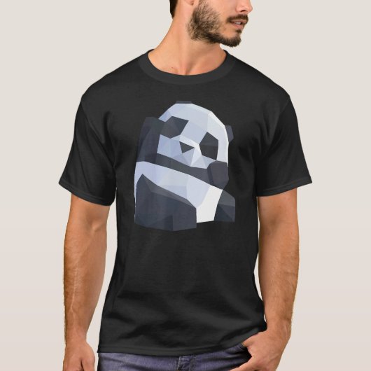 パンダ幾何学抽象芸術野生動物グラフィック動物 Tシャツ (正面)